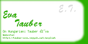 eva tauber business card